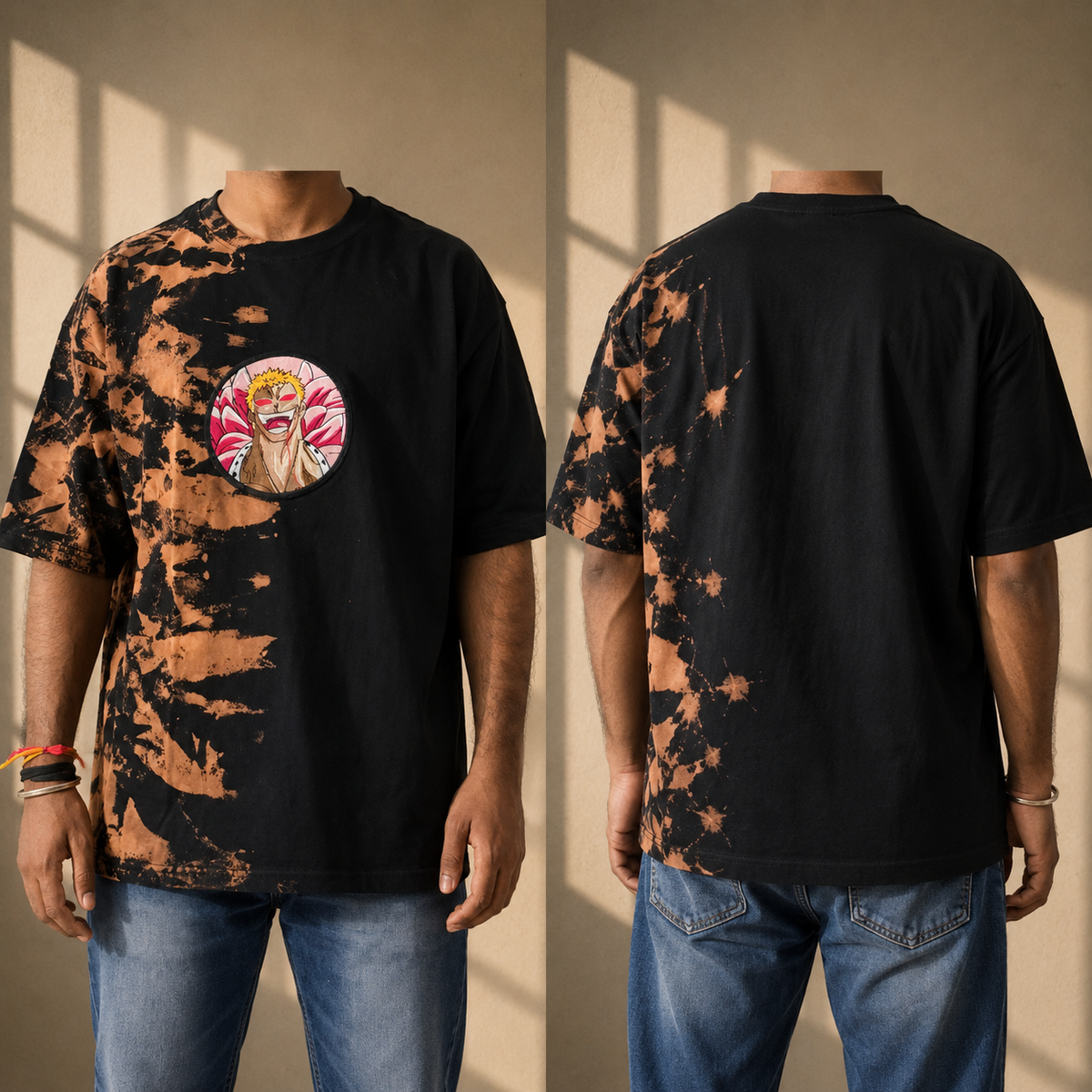 Electric Rage Embroidered Anime Streetwear T-Shirt
