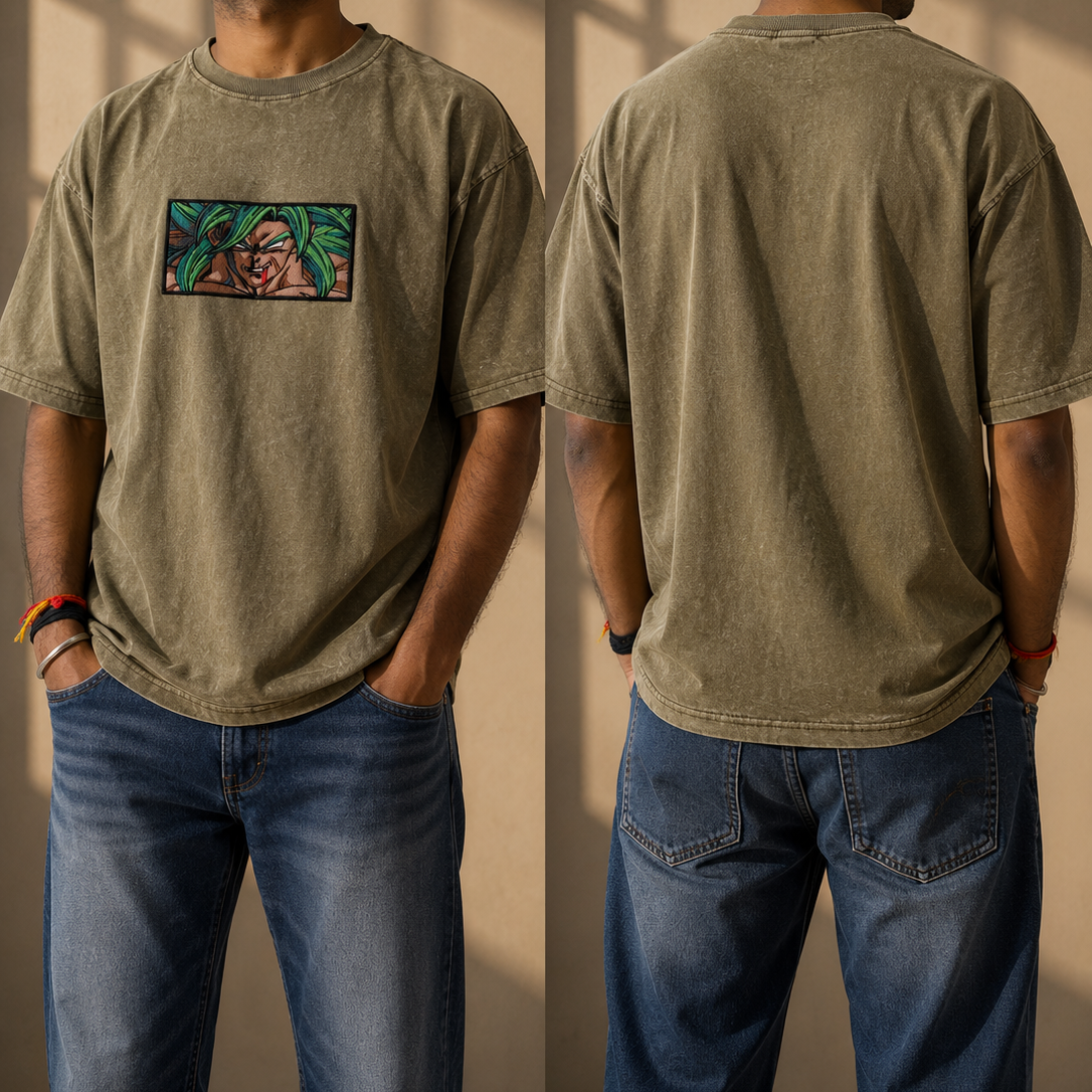 Beast Mode Embroidered Anime Streetwear T-Shirt